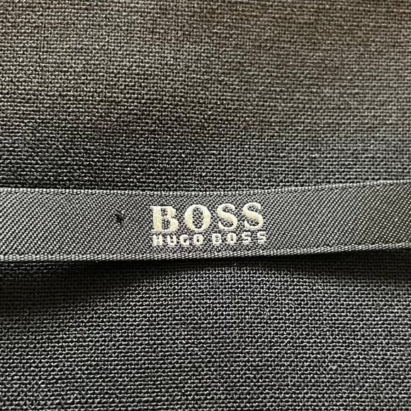 Hugo Boss Designer Vtg Nautical Inspired Virgin Wool Pencil Skirt Navy Sz 10 - Picture 11 of 12